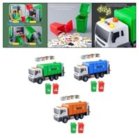 Đồ chơi xe chở rác chạy bằng ma sát Lohobby có đèn và âm thanh Tái chế thực tế
