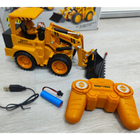 Đồ Chơi Xe Công Trình Xe Ủi Điều Khiển Từ Xa 6 Kênh Pin Sạc Xịn Xò