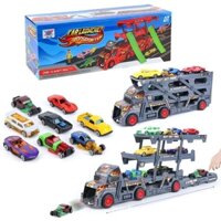 ĐỒ CHƠI XE CONTAINER 3 TẦNG  CHỞ XE CON KIM LOẠI