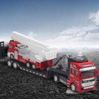 ĐỒ CHƠI XE CONTAINER ĐẦU HỘP KIM CHỞ XE CHUYÊN DỤNG CỨU HỘ CỨU HOẢ MÁY BAY M7