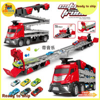 Đồ chơi xe container đk chở xe cùng đường đua siêu tốc, xe bus, xe rác, xe cứu thương, xe công trình  cho bé các loại