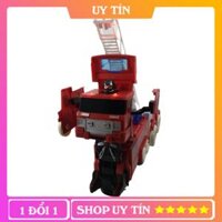 Đồ Chơi Xe Cứu Hỏa Biến Hình Robot PHOMAIQUE Phát Sáng Phát Nhạc Vui Nhộn Còi Hú Khẩn Cấp