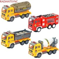 Đồ chơi xe cứu hỏa RADIANTSYNC, Đèn LED nhấp nháy Real Siren Xe tải kỹ thuật điện, Đèn âm thanh trẻ em Kích thước lớn Máy trộn xe tải Kỹ thuật Đồ chơi trẻ em
