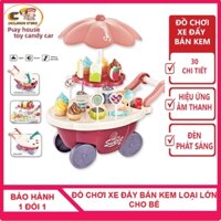 Đồ chơi xe đẩy bán kem có đèn có nhạc cho bé, đồ chơi bán kem cho bé gái Children store
