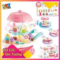 Đồ chơi xe đẩy bán kem size lớn có nhạc 30 món .
