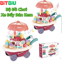 Đồ Chơi Xe Đẩy Bán Kem, Xe Đẩy 2 Tầng 30 Chi Tiết Và Có Nhạc Vui Nhộn Cho Bé - BiTBiU