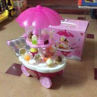 Đồ chơi xe đẩy kem hai tầng loại to có nhạc cho bé