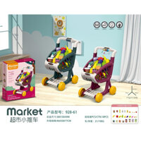 Đồ chơi Xe đẩy siêu thị tiệc Happy Birthday, xe đẩy siêu thị shopping, đồ chơi cho bé