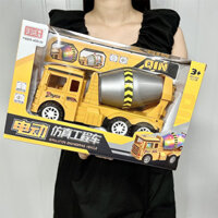 Đồ chơi xe điện cho trẻ em có nhạc và đèn, máy xúc đa năng, máy đào, xe tải đổ, xe trộn đồ chơi