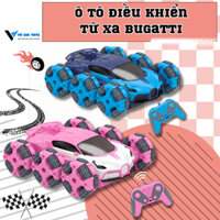 Đồ Chơi Xe Đua Địa Hình Điều Khiển Từ Xa 6 Bánh Bugatti Vượt Mọi Địa Hình, Nhào Lộn Vừa Xoay 360 Độ, Pô Xe Khói Hơi Nước