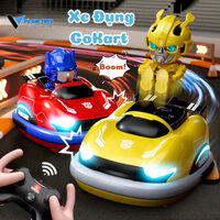 Đồ Chơi Xe Đụng GoKart Transformers Điều Khiển Từ Xa  Xoay 360 Độ Có Đèn Và Nhạc Vui Nhộn Thích Hợp Chơi Nhiều Người