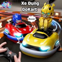 Đồ Chơi Xe Đụng Gokart Transformers Điều Khiển Từ Xa Drift Xoay 360 Độ Va Chạm, Bật Lên Có Đèn Và Nhạc Vui Nhộn Cho Bé