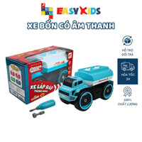 Đồ Chơi Xe Lắp Ráp Thông Minh Có Âm Thanh Vui Nhộn Xe Ben, Xe Bồn