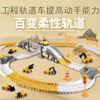 Đồ chơi xe lửa điện biến hình cho trẻ em, xe điện cho bé trai, mô hình đua giáo dục cho trẻ 3 tuổi, quà tặng 4