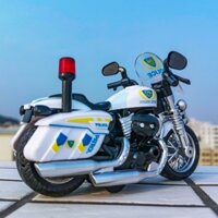Đồ chơi xe máy Đồ chơi có âm thanh và ánh sáng Xe cảnh sát mô tô hợp kim Kawasaki