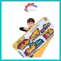Đồ chơi xe Mô hình Công Trình ô tô máy xúc, cần cẩu, xe ben chạy đà cho bé Kelykids