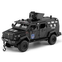 Đồ Chơi Xe Mô Hình Xe Kim Loại SUV Bọc Thép SWAT, Xe Cảnh Sát, Xe Jeep Đèn Âm Thanh Tỉ Lệ 1:32