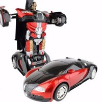 Đồ chơi xe ô tô biến hình Robot Mecha Ares có đèn và nhạc cho bé