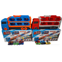 ĐỒ CHƠI XE Ô TÔ CÓ ĐƯỜNG ĐUA - ĐỒ CHƠI XE CONTAINER CHỞ XE NHỎ CÓ THỂ TÙY CHỈNH THAY ĐỔI - ĐỒ CHƠI XE CỰC KÌ VUI NHỘN