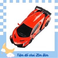 Đồ chơi xe ô tô điều khiển từ xa Lamborghini dùng pin, có đèn sáng, điều khiển 4 chiều