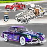 Đồ chơi xe ô tô xe mô hình Mercedes Benz 300SL phiên bản mạ điện xe hợp kim cổ điển 1:24