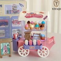 Đồ chơi xe tải đứng thức ăn cho trẻ em YITAQI Nhà chơi giả vờ dễ thương đầy màu sắc