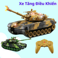 Đồ chơi xe tăng điều khiển từ xa kích thước lớn di chuyển vượt mọi địa hình siêu bền