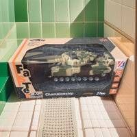 Đồ Chơi Xe Tăng Điều Khiển Từ Xa Có Đèn -  Động Cơ Mạnh Mẽ 4 Chế Độ , Nòng Xoay 360 Độ Cho Bé