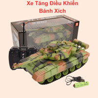 Đồ Chơi Xe Tăng Điều Khiển Bánh Xích Loại Lớn 30cm Di Chuyển Siêu Tốc Siêu Cấp Phát Nhạc
