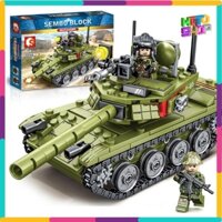 Đồ Chơi Xe Tăng Quân Sự Lắp Ráp  Military Tank Sembo Block 105514 Kèm 2 Lính 324 Chi Tiết