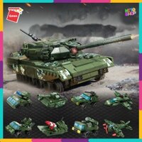 Đồ Chơi Xe Tăng Xếp Hình Lắp Ráp 8 Trong 1 Qman 42301 Xe Tăng Liên Xô 642 Chi Tiết