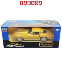 Đồ Chơi Xe Tốc Độ Fastwheels 5 Inch (554000) - 1963 Chevrolet Corvette Stingray Split Window - Màu Vàng