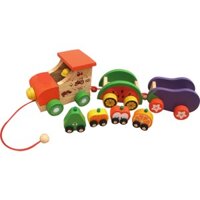 Đồ chơi xe trái cây hoa quả bằng gỗ | Mô hình xe mini nhiều màu sắc