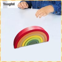 Đồ chơi xếp chồng cầu vồng bằng gỗ Tooyful Trò chơi vòm Làm tổ câu đố cho trẻ mới biết đi