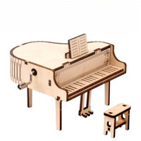 Đồ chơi xếp hình 3D bằng gỗ diy Máy nghe nhạc piano lớn Hộp nhạc Quà tặng sinh nhật cho trẻ em