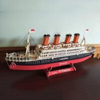 Đồ chơi xếp hình 3D Mô hình tàu Titanic - Tặng kèm đèn LED USB trang trí