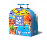 Đồ Chơi Xếp Hình Bản Đồ Thế Giới Mideer Gift Box Puzzle Cho Bé 4+