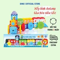 Đồ chơi xếp hình cho bé Antona hình vuông diệu kỳ, tàu hỏa siêu tốc 125 chi tiết