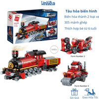 Đồ chơi xếp hình cho bé từ 6 tuổi - Tàu hỏa biến hình - Qman 42101 - LinhKha