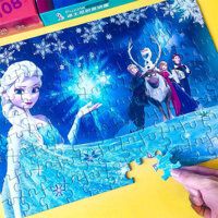 Đồ chơi xếp hình công chúa Elsa Frozen cho trẻ từ 3 đến 6 tuổi, giáo dục cho trẻ từ 8 đến 10 tuổi, 100 mảnh cho bé gái, đồ chơi Disney