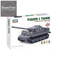Đồ chơi xếp hình Creator Xe Tăng Tiger Gudi 6104, mô hình lắp ráp thông minh (1010 chi tiết)