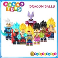 Đồ chơi xếp hình Dragon Ball 7 viên ngọc rồng Son Goku Gogeta Broli Burdock Champa Minifigures Kopf KF6182