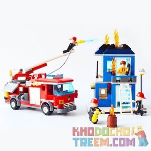 Đồ chơi xếp hình GUDI 9215 - Xe Thang Cứu Hỏa Chữa Cháy Nhà 431 khối