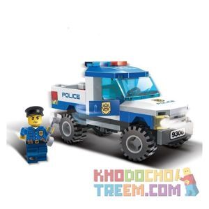 Đồ chơi xếp hình Gudi 9306 - Xe Bán Tải Cảnh Sát 84 khối