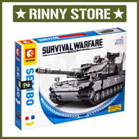 Đồ chơi xếp hình lắp ráp Non LEGO SEMBO 207001 Xe Tăng Leopard 2A7+ 898 Chi Tiết
