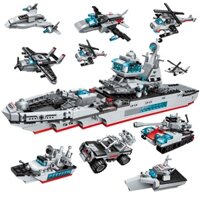 Đồ chơi xếp hình lego lắp ráp mô hình tàu chiến hạm bộ 8in1 giúp trẻ phát triển trí thông minh - 1411