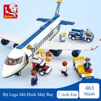 Đồ Chơi Xếp Hình Lego Mô Hình Máy Bay Chở Khách AirPlane Sluban model B0366 Với 463 Mảnh Ghép