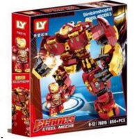 Đồ chơi xếp hình Lego Siêu Robot Hulk Buster (Iron man, người sắt) Mã số LY76013 Mẫu lắp đặt lego cho bé trai