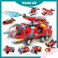 Đồ chơi xếp hình lego xe cứu hỏa 8 in 1- QMAN 1805 - Đồ chơi giáo dục