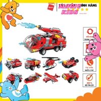 Đồ chơi xếp hình lego xe cứu hỏa 8 in 1- QMAN 1805 - Đồ chơi giáo dục MG